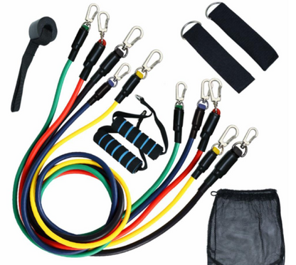 (PROMOCION) + 🎯🔥 Oferta Exclusiva: SUPER KIT 11 PIEZAS -  Juego de  Bandas elásticas de Resistencia + 3 REGALOS